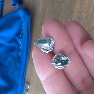 Tacori Pear-Shaped Gem Earrings with Sky Blue Topaz And Diamonds
